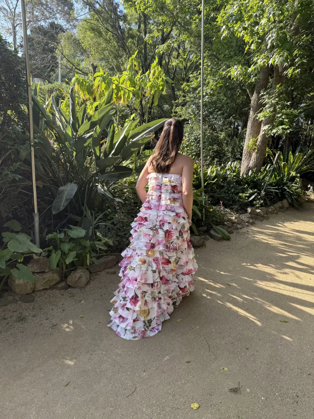 AJE Fleur Pleated Gown Collage Floral Size 8 for rent on The Volte - main image