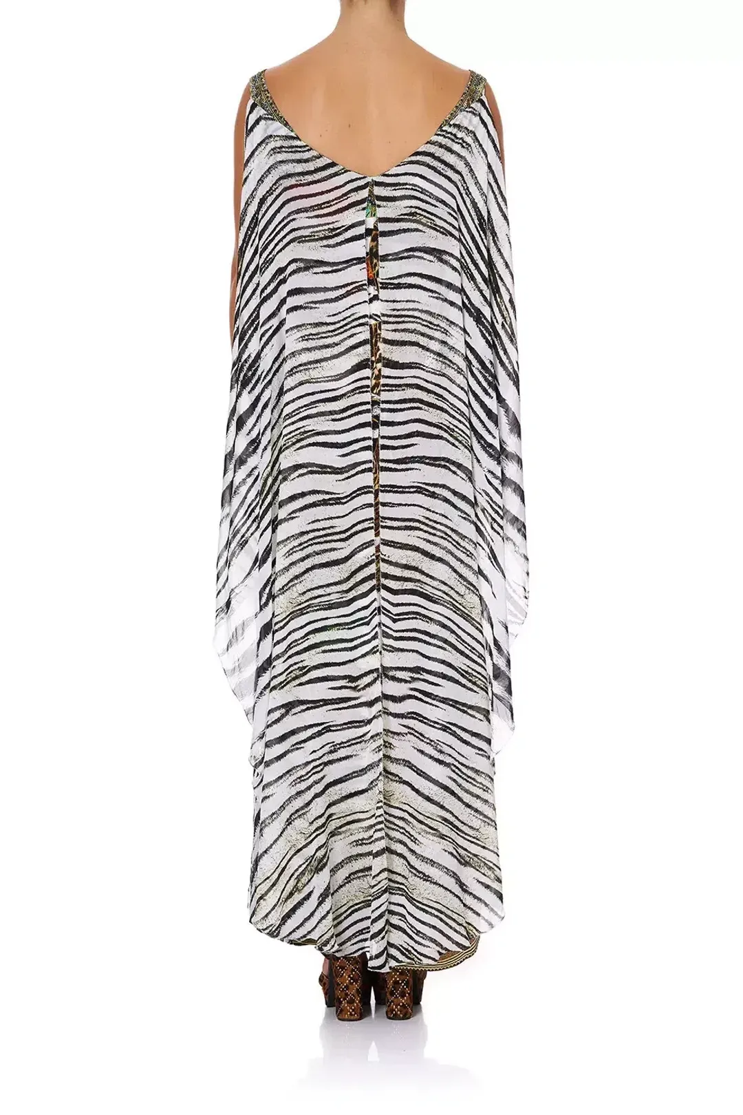 Camilla Cosmic Conflict Maxi Silk Dress Kaftan Size 14 for rent on The Volte - main image