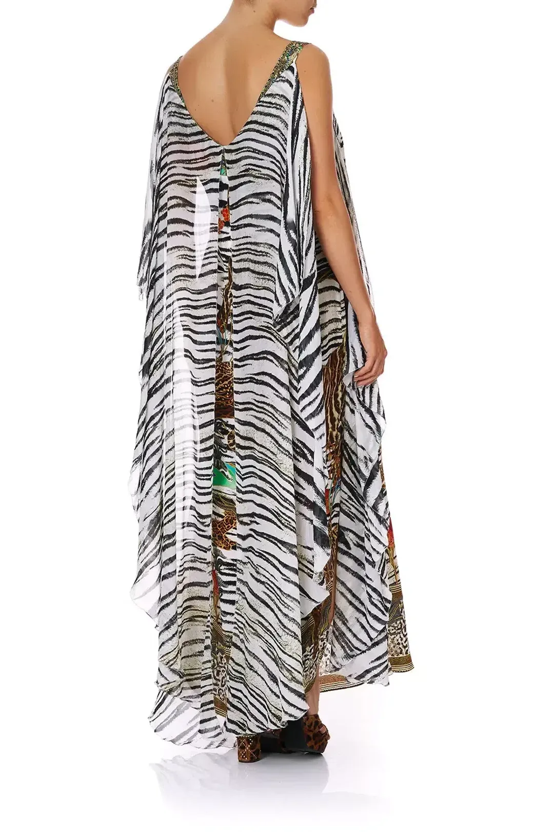 Camilla Cosmic Conflict Maxi Silk Dress Kaftan Size 14 for rent on The Volte - main image