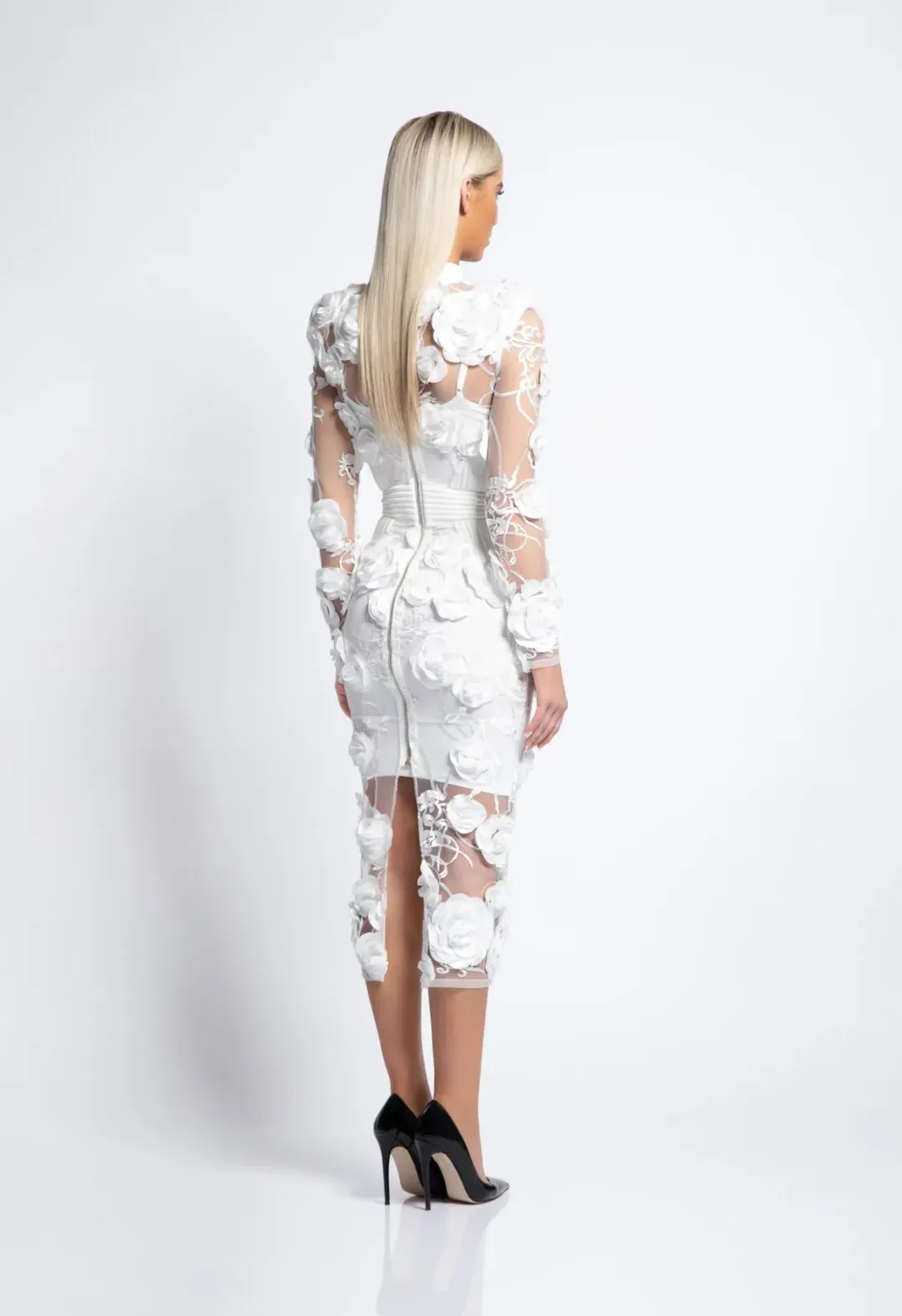 Zhivago White Mini Vendetta Mini Dress Floral Lace Size 6 for rent on The Volte - main image