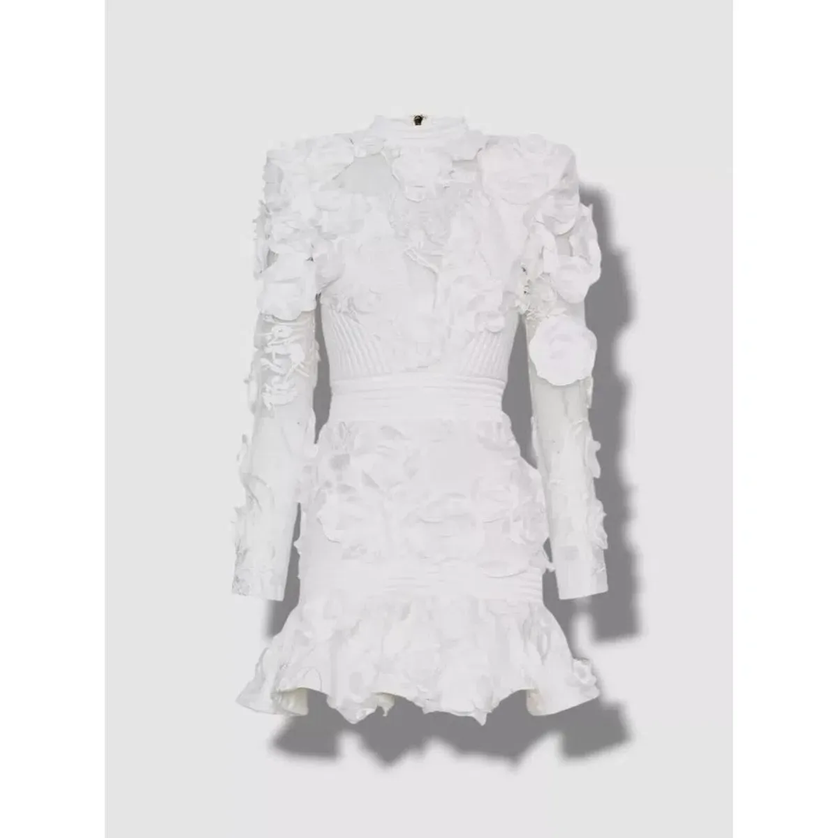 Zhivago White Mini Vendetta Mini Dress Floral Lace Size 6 for rent on The Volte - main image