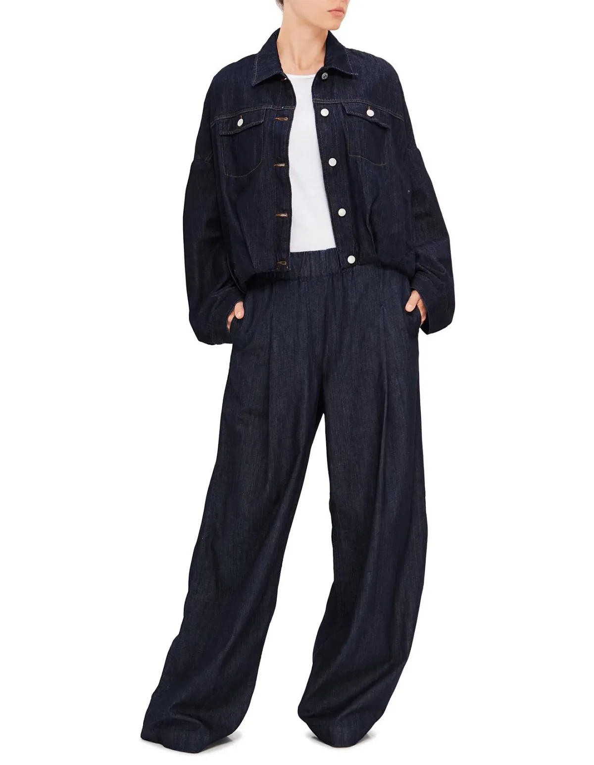 Dries Van Noten Pila Wide Leg Denim Pants Indigo Size S / AU 8 for rent on The Volte - main image