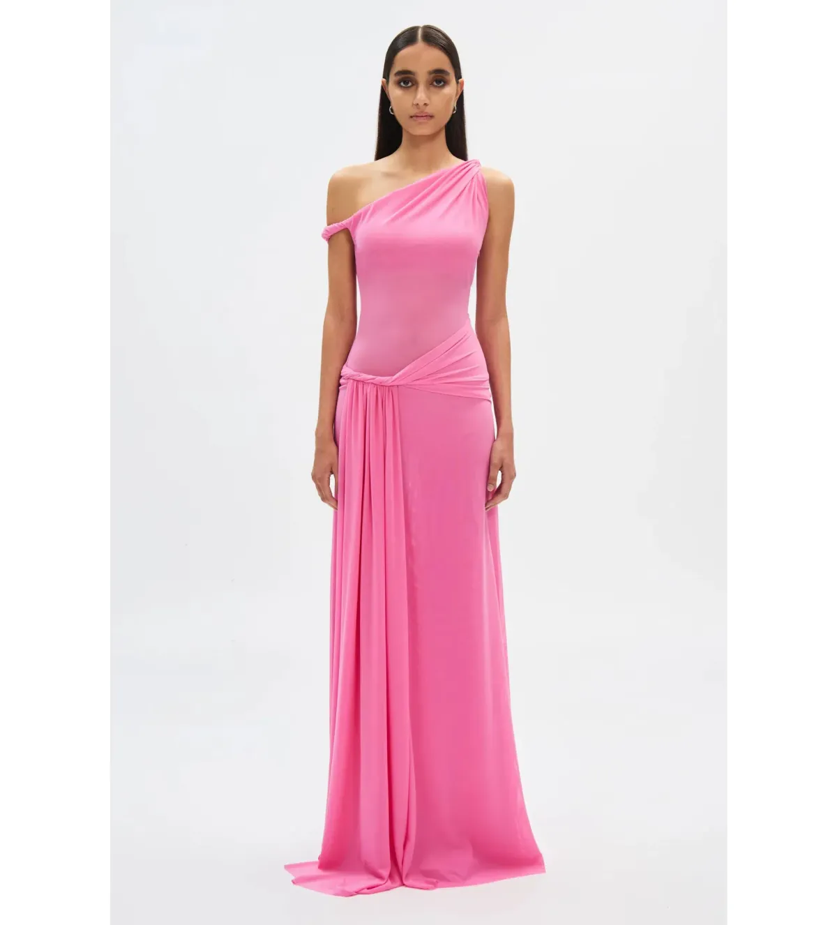 Misha Sisal Mesh Maxi Dress in Orchid Pink Size 6/XS for rent on The Volte - main image