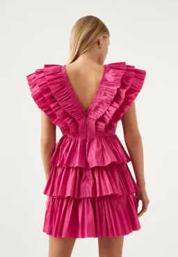 Aje. Rhythmic Frilled Mini Dress AU 6 for rent on The Volte - image 4