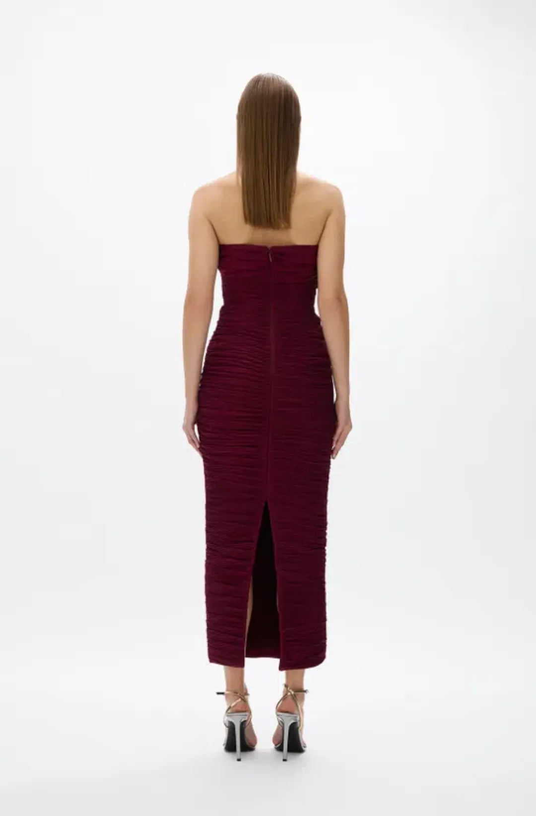 Rachel Gilbert - Jensen Midi in Merlot - Size 12 for rent on The Volte - main image
