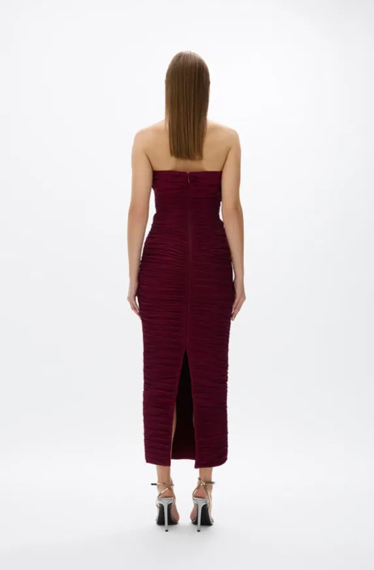 Rachel Gilbert - Jensen Midi in Merlot - Size 12 for rent on The Volte - main image