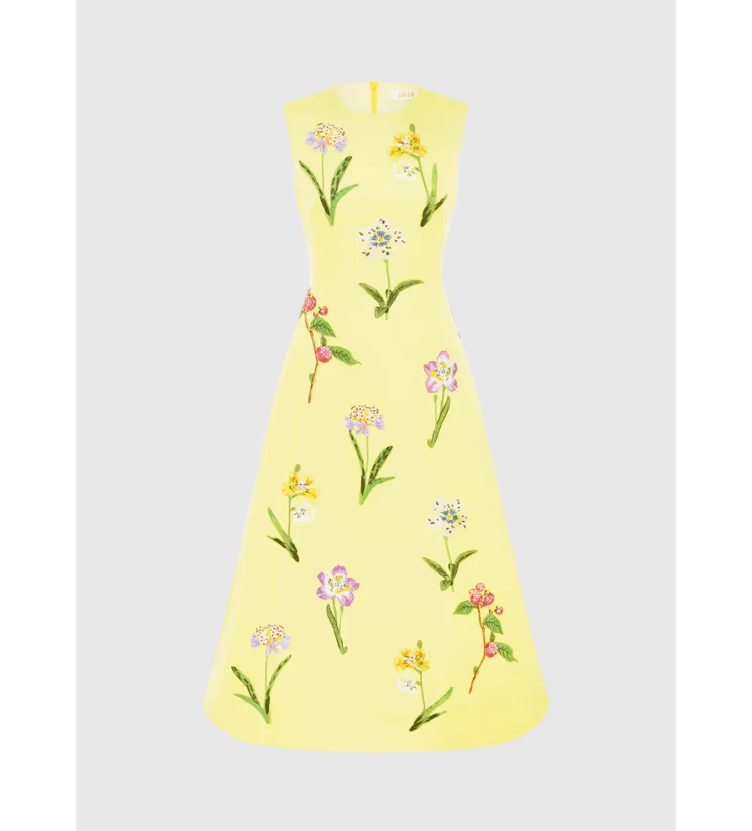 Leo Lin Wildflower Print Sleeveless Midi Dress Sorbet Size 16 for rent on The Volte - main image