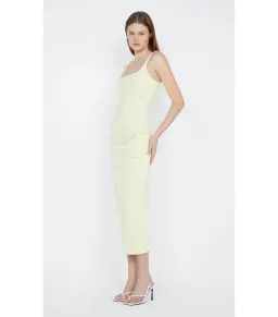 Bec & Bridge Karina Tuck Midi Dress Lemon Size AU 12 for rent on The Volte - image 2