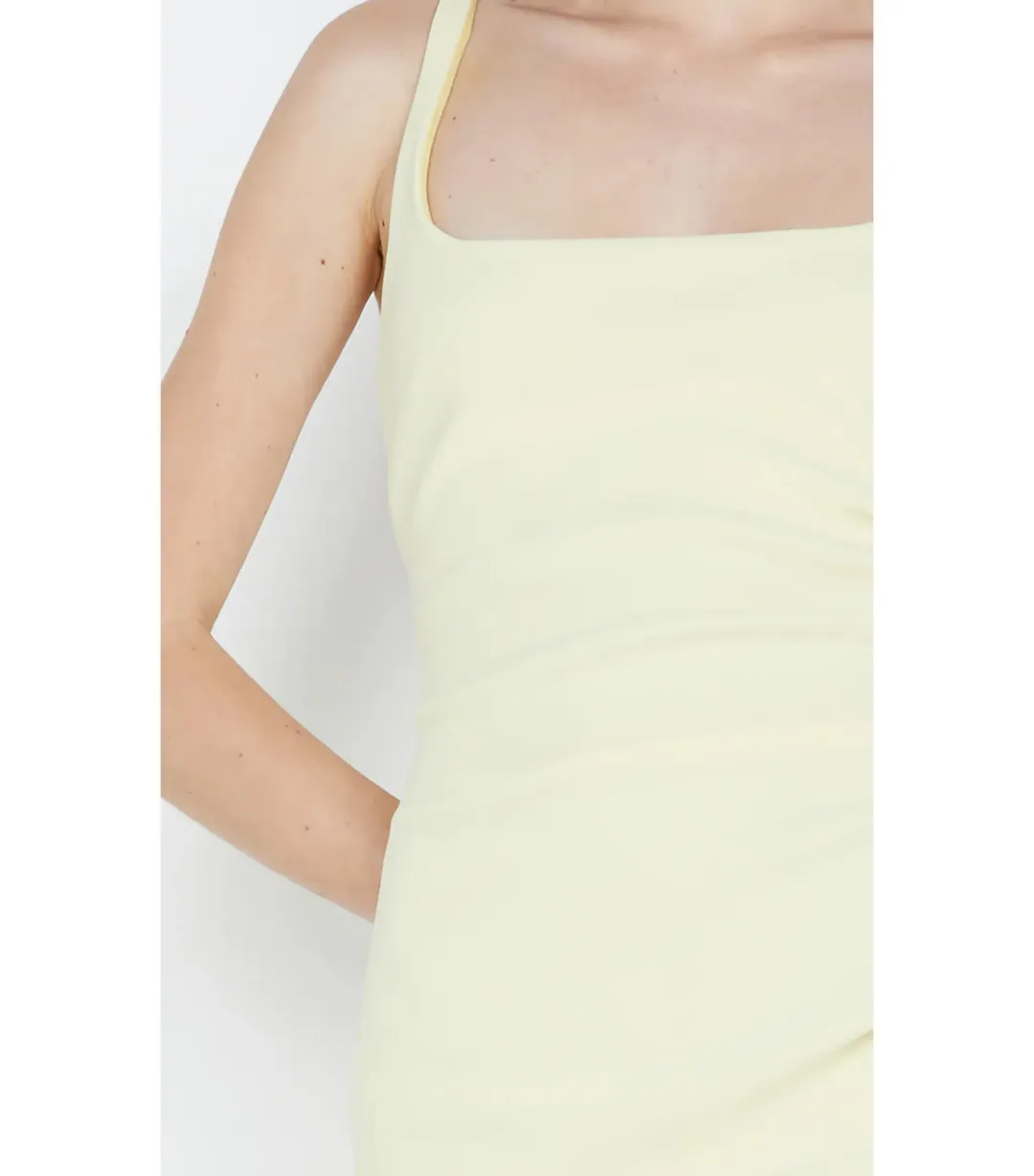 Bec & Bridge Karina Tuck Midi Dress Lemon Size AU 12 for rent on The Volte - main image