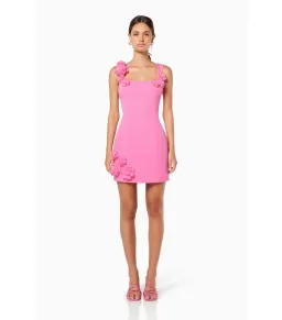 Elliatt Trompe 3D Floral Mini Dress Pink Size AU 12 for rent on The Volte - image 1