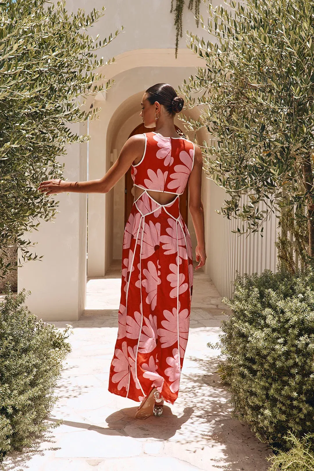 Sabo Calandra Maxi Dress in Daisy Red Size 14 for rent on The Volte - main image