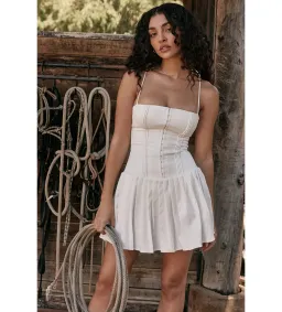 House of CB Marcy Mini Dress Size White S/Au 8  for rent on The Volte - image 5