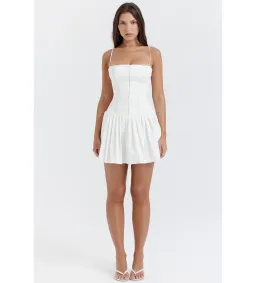 House of CB Marcy Mini Dress Size White S/Au 8  for rent on The Volte - image 1