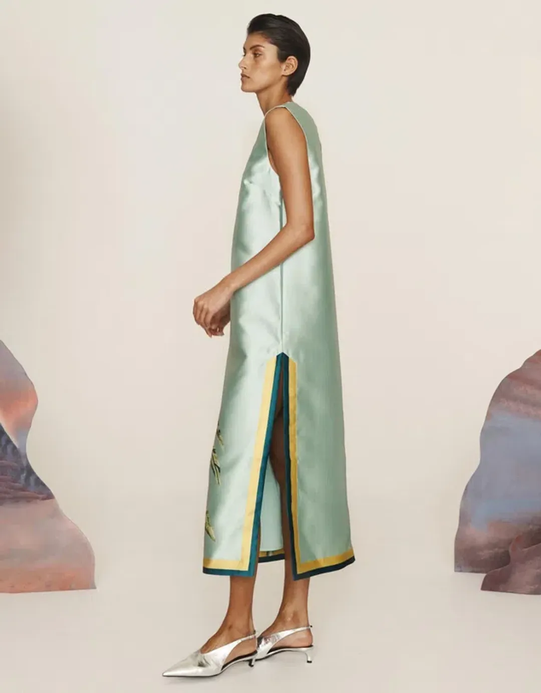 Alemais Anita Midi Dress Green Size AU 12 for rent on The Volte - main image