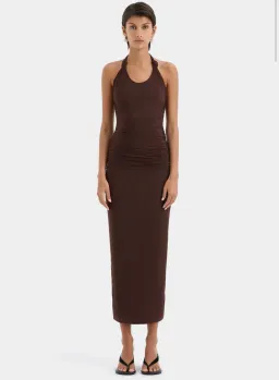 Sir The Label Jacques Know Midi Dress Brown Size 10 for rent on The Volte - image 1