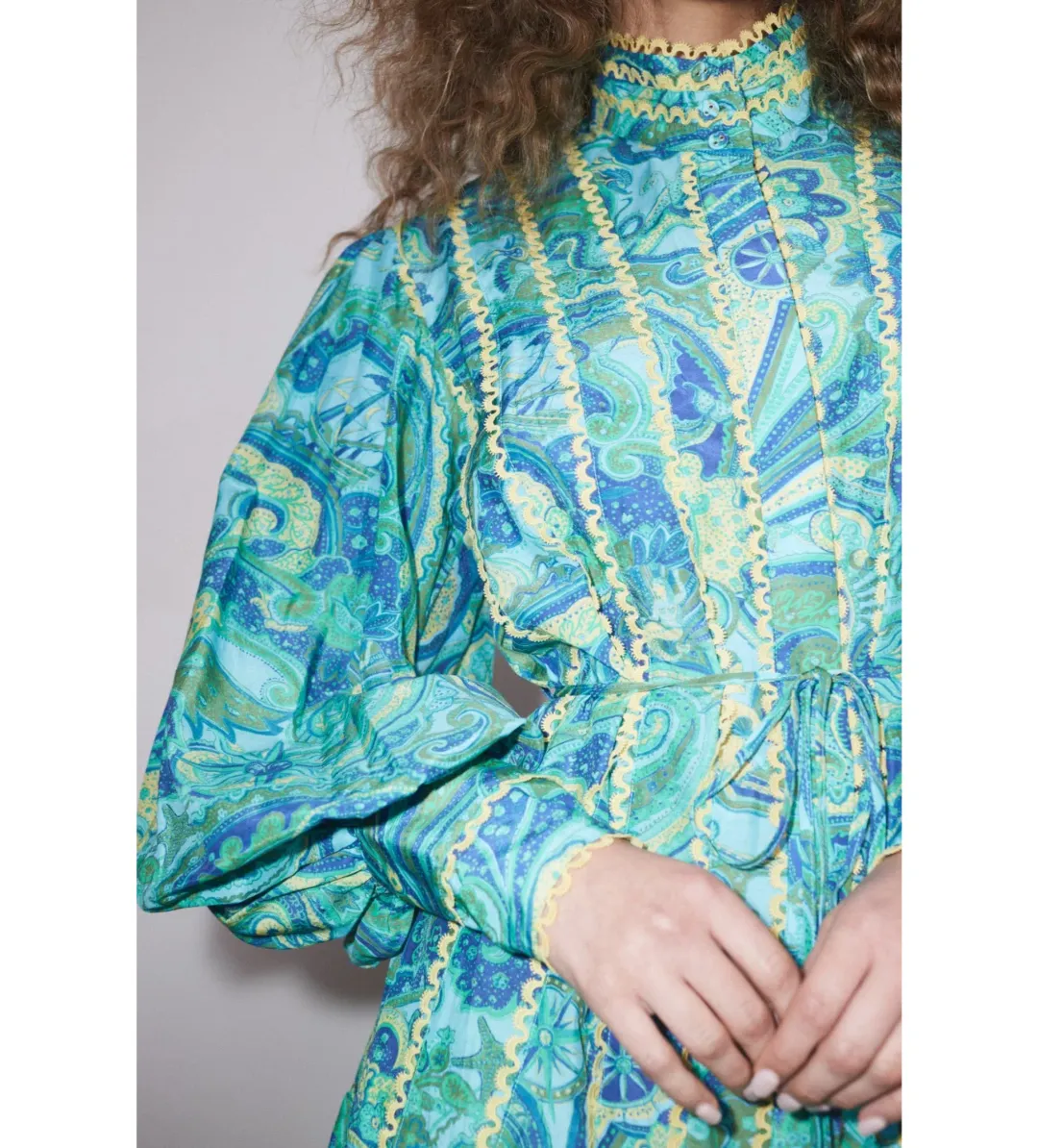 Alemais Ceto Mini Dress Green Size 14 for rent on The Volte - main image