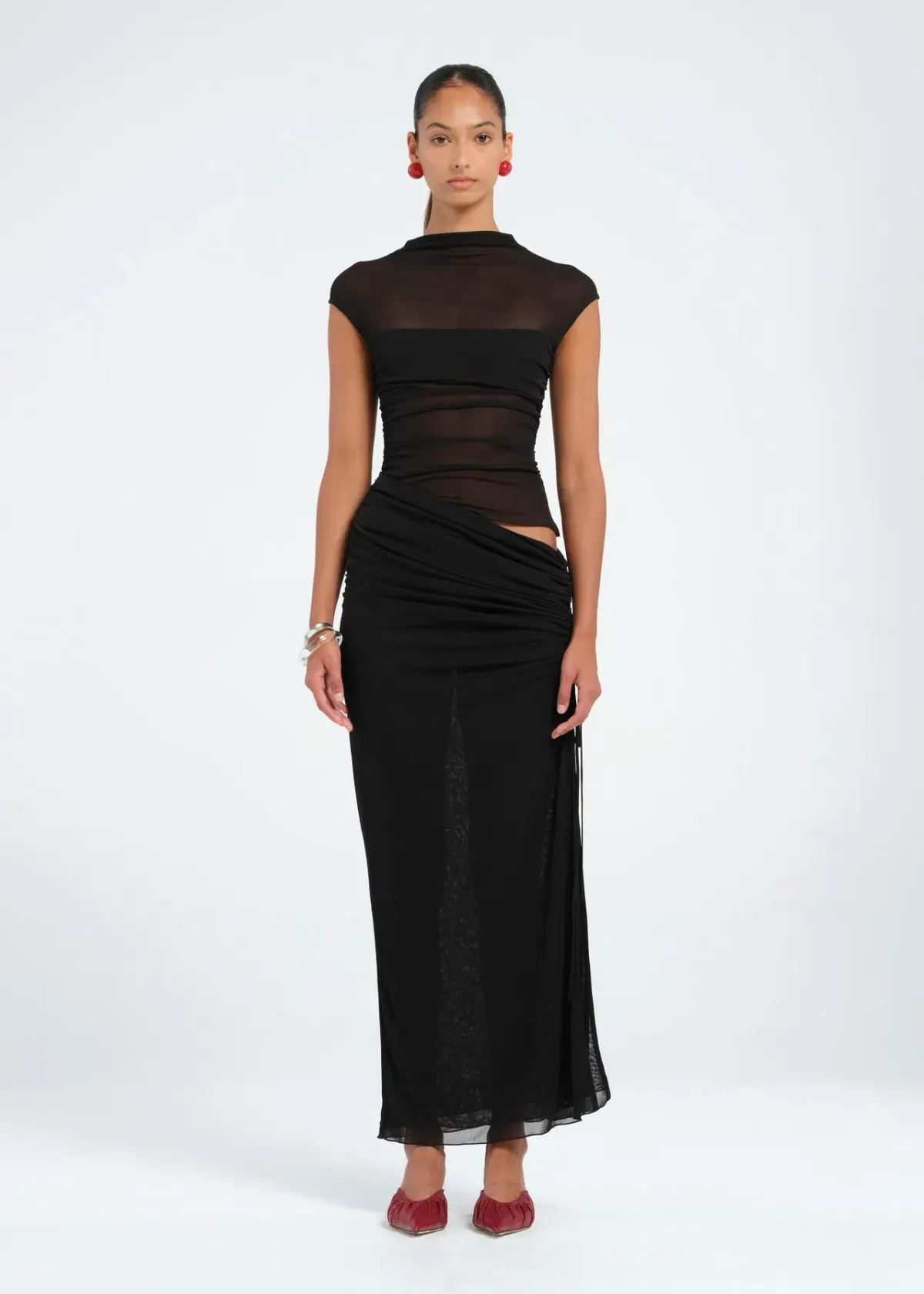 Benni Milo Mesh Maxi Black Size 10 for rent on The Volte - main image