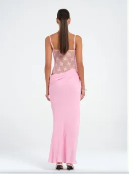 Benni Akio Maxi Dress Pink Size 6 for rent on The Volte - image 3