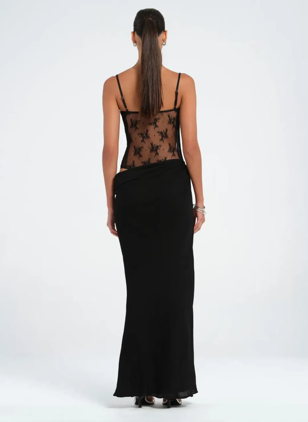 Benni Akio Maxi Dress Black Size 6 for rent on The Volte - main image