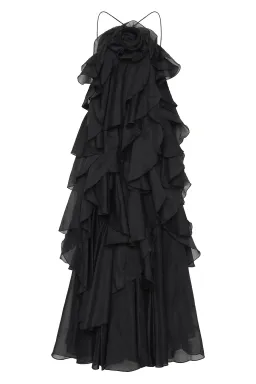 Aje Pandorea Layered Maxi Dress Black Size 12 for rent on The Volte - image 3