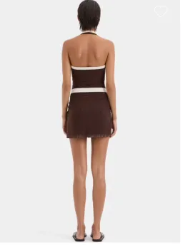 Sir The Label Jacques Mini Dress Chocolate Size 2/Au 10 for rent on The Volte - image 7
