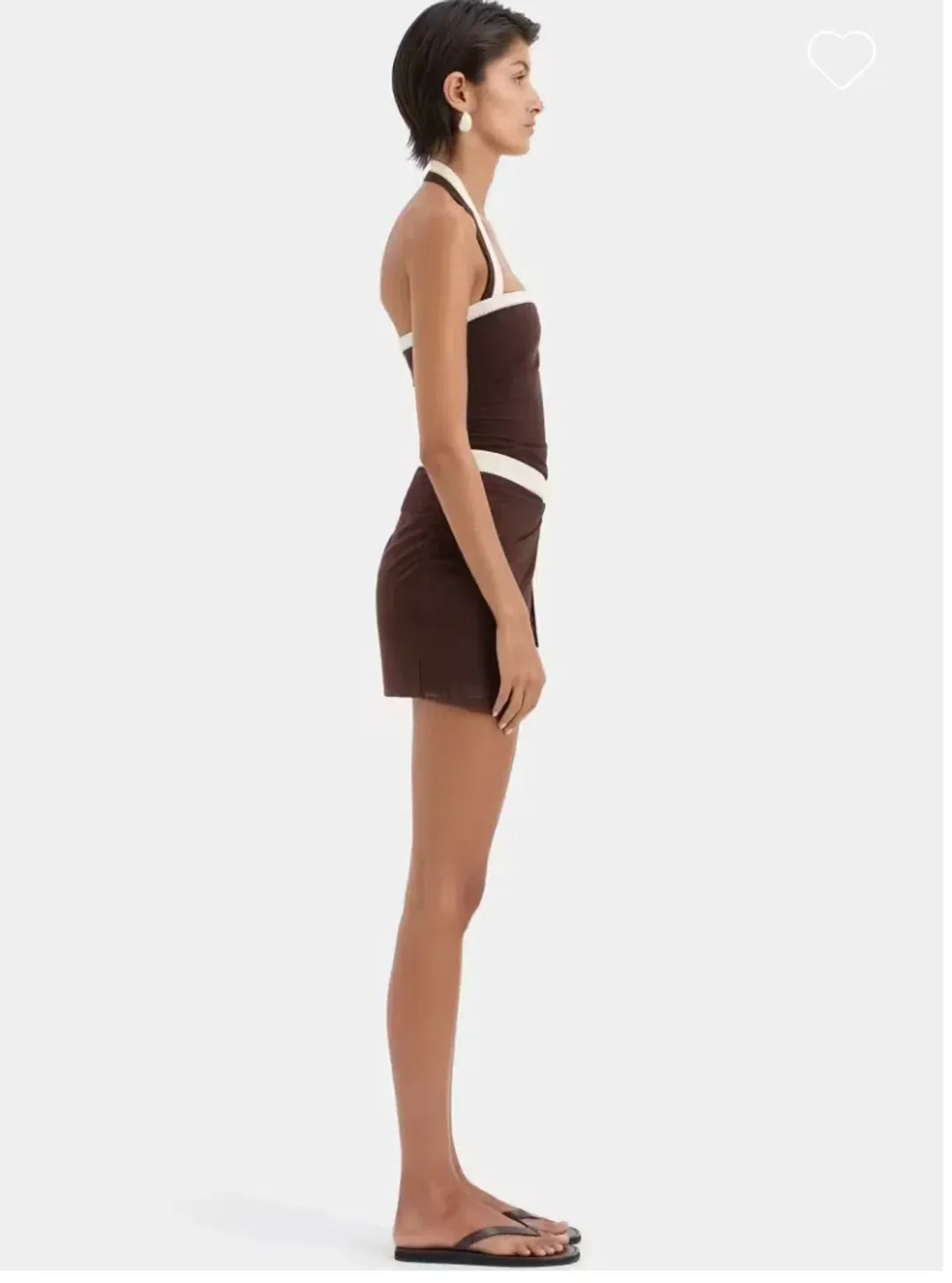Sir The Label Jacques Mini Dress Chocolate Size 2/Au 10 for rent on The Volte - main image