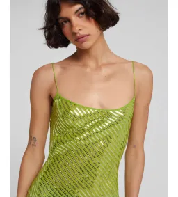 Rat & Boa Gina Sequin Maxi Dress Green Size XS for rent on The Volte - image 2