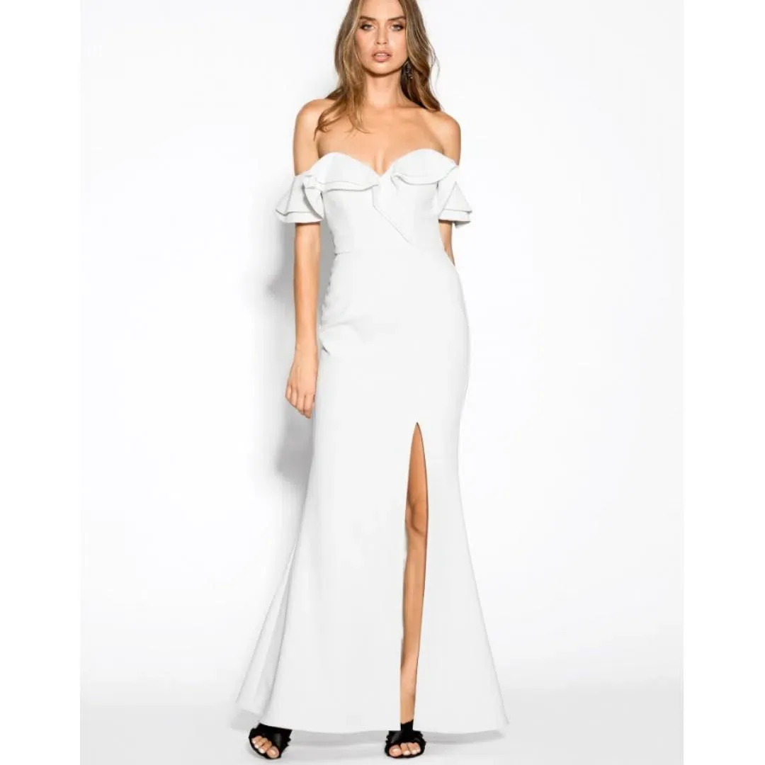 Sheike Allure Maxi Dress White Size 14 for rent on The Volte - main image