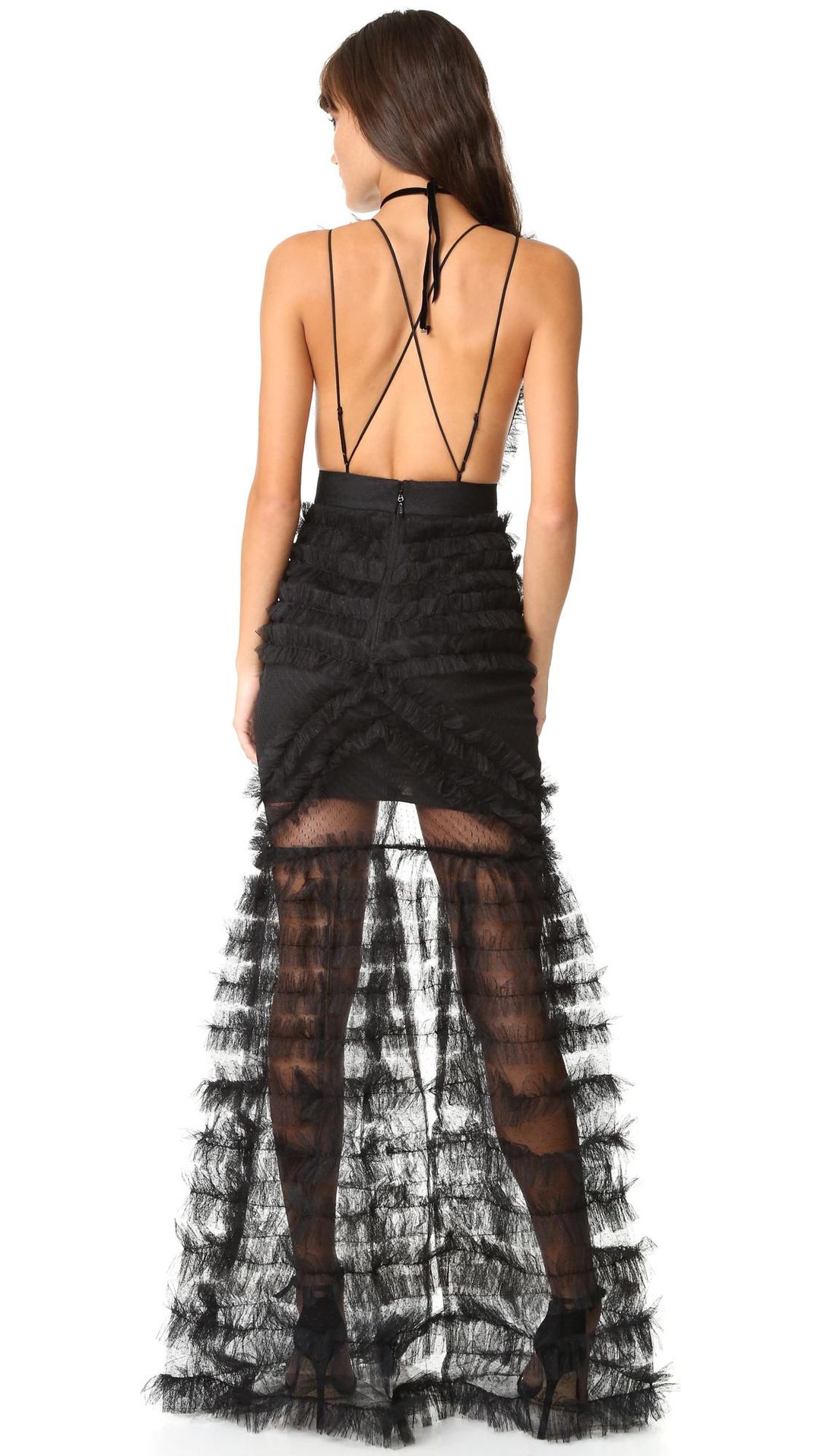 Alice McCall All Black Everything Gown Black Size 8 for rent on The Volte - main image