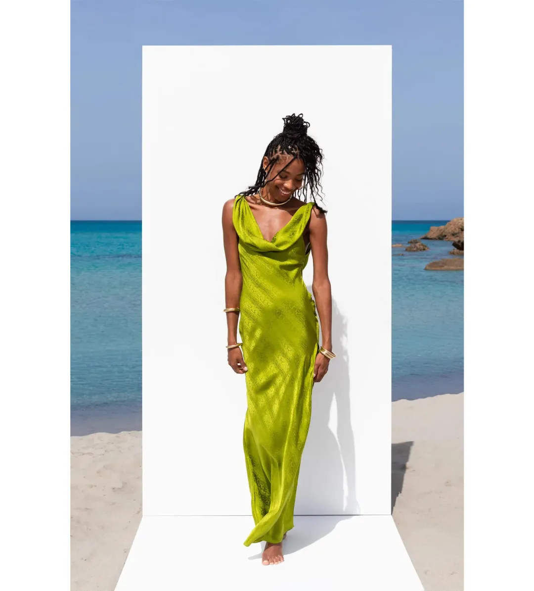 Rat & Boa Navarra Dress Lime Size S / AU 8 for rent on The Volte - main image