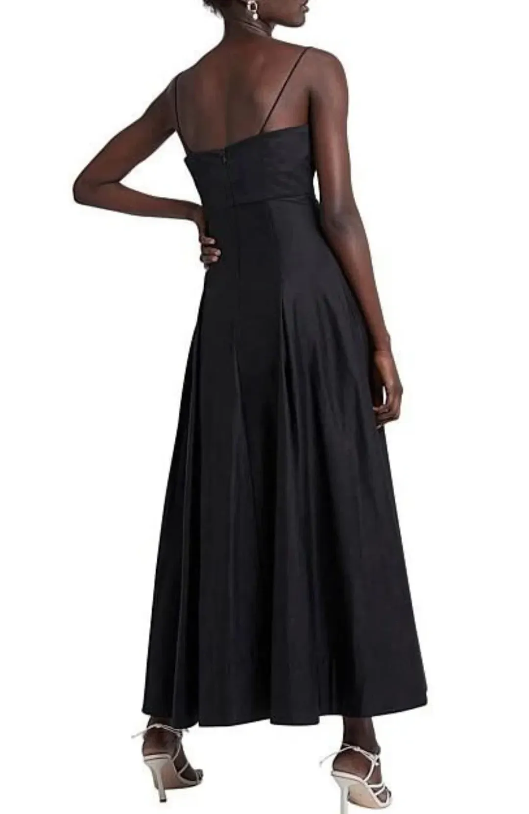 Aje Solstice Strappy Ring Midi Dress Black Size 10 for rent on The Volte - main image