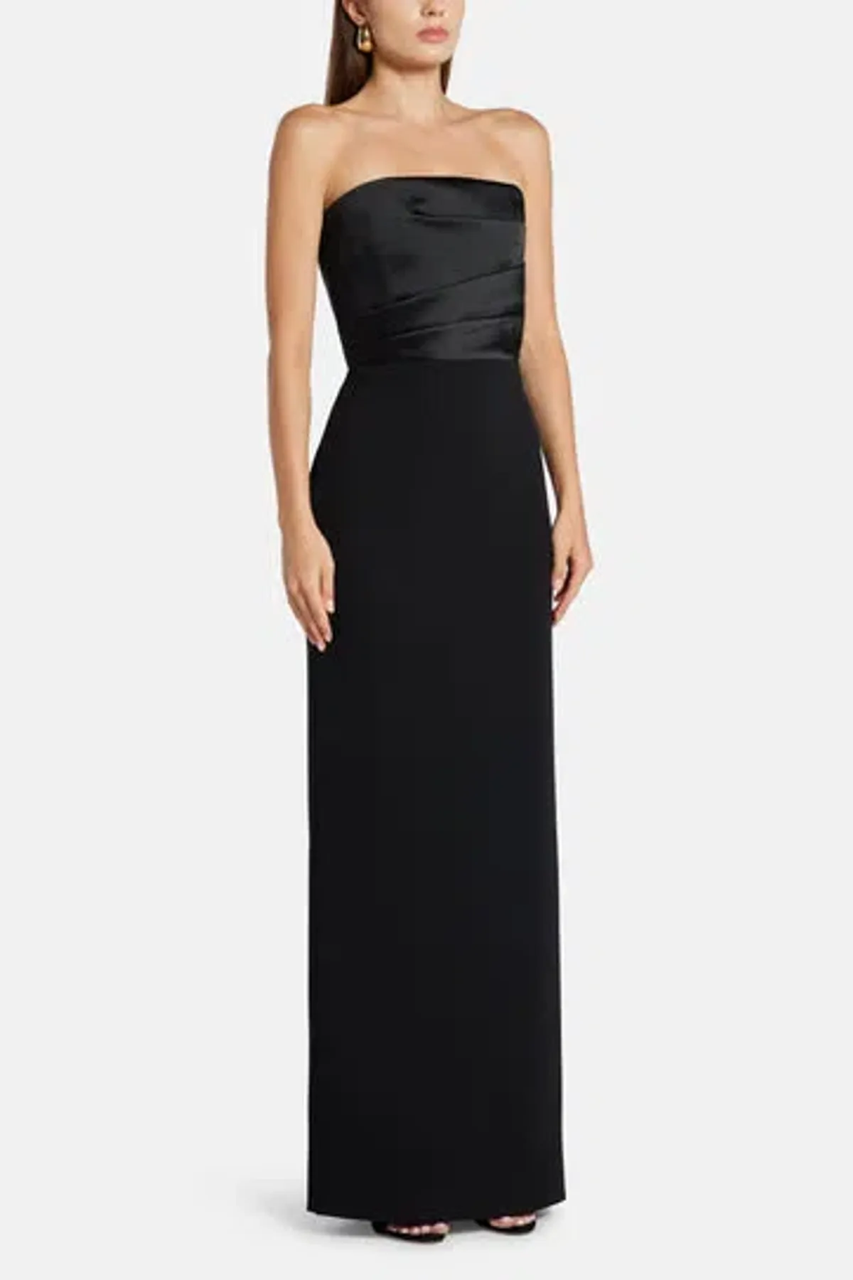 Solace London - The Afra Maxi Dress in Black for rent on The Volte - main image