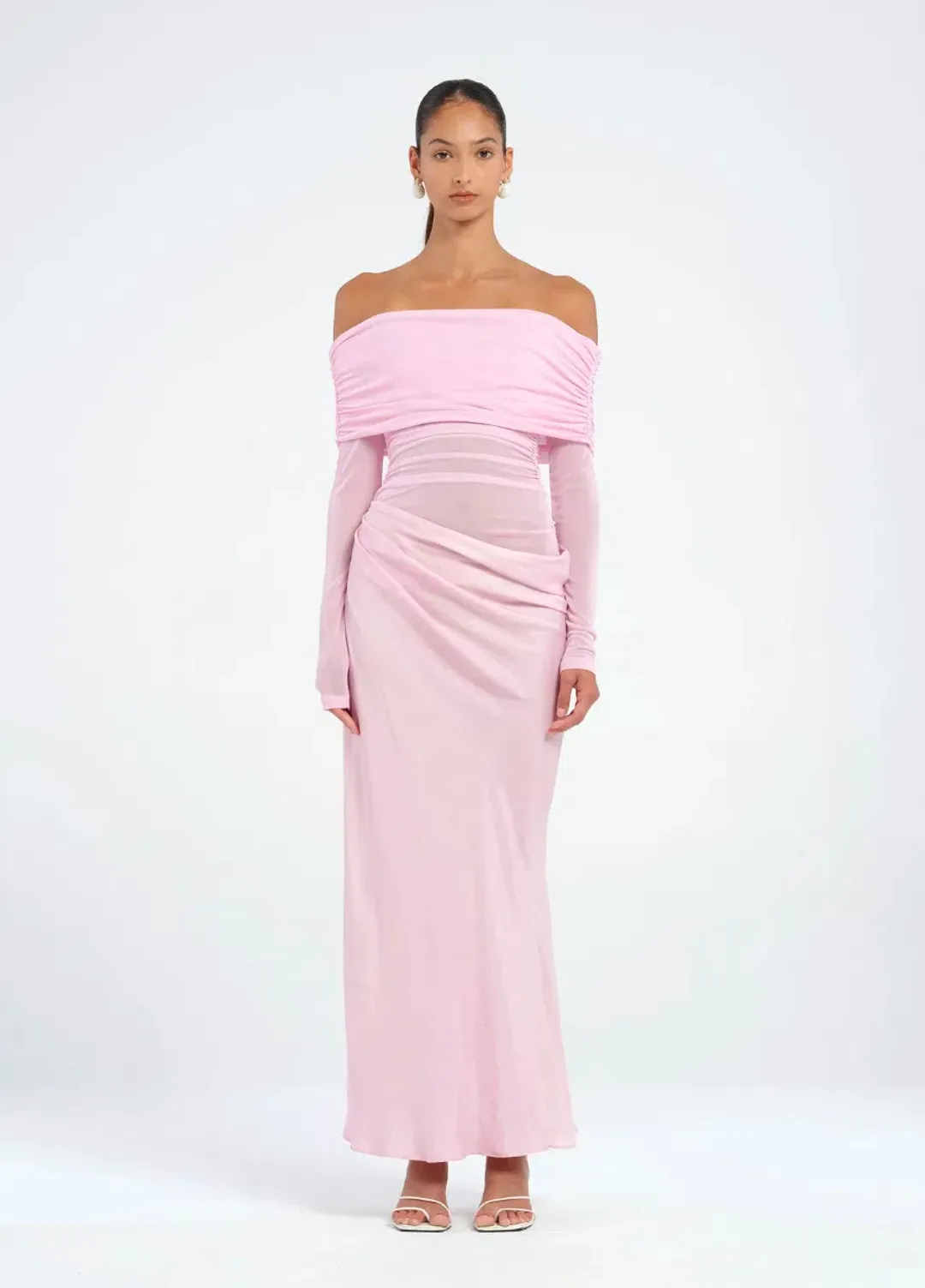 Yasmin Off-Shoulder Maxi Dress size 10 for rent on The Volte - main image