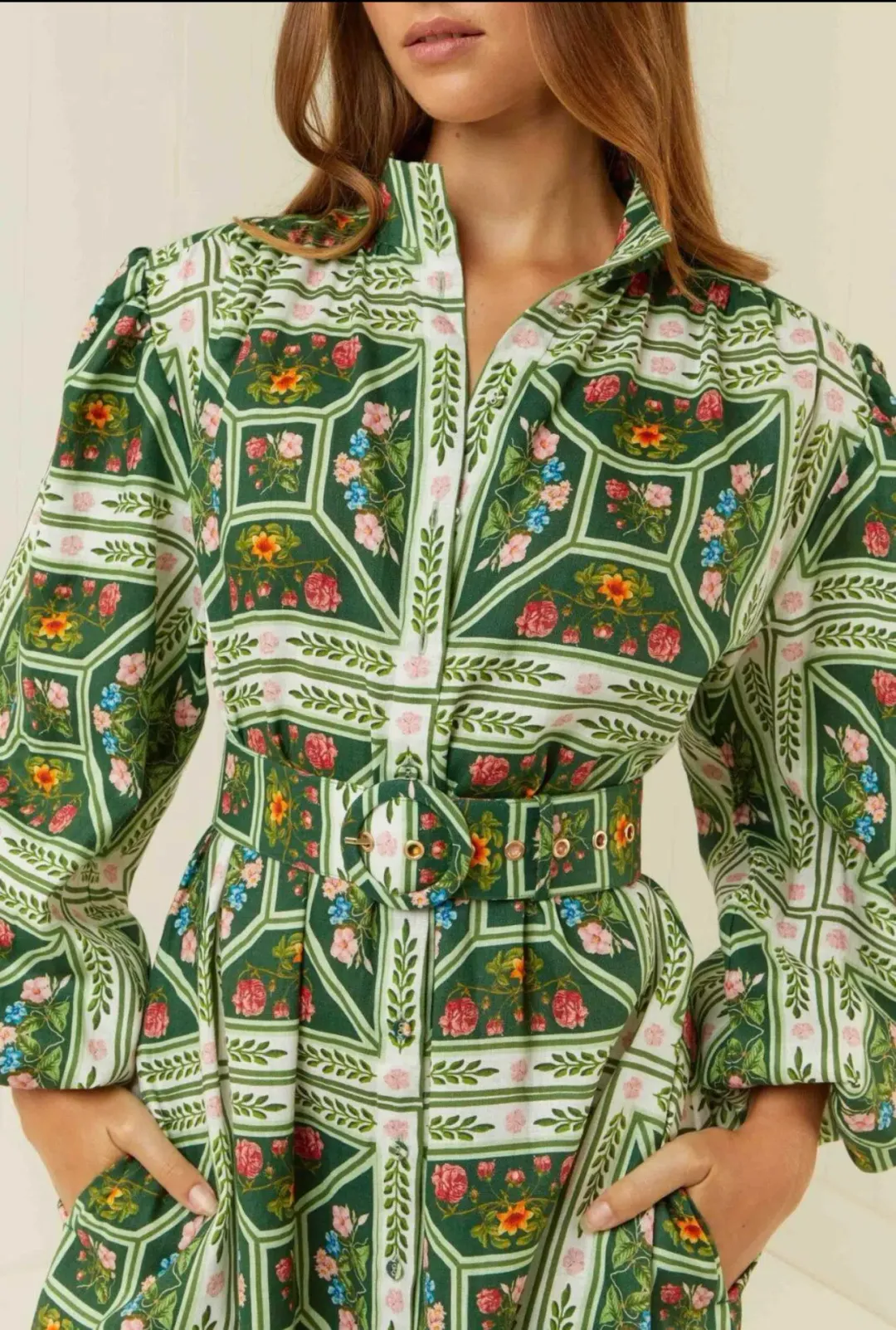 Palm Noosa Noddy Dress Size 14 Flora Tile for rent on The Volte - main image