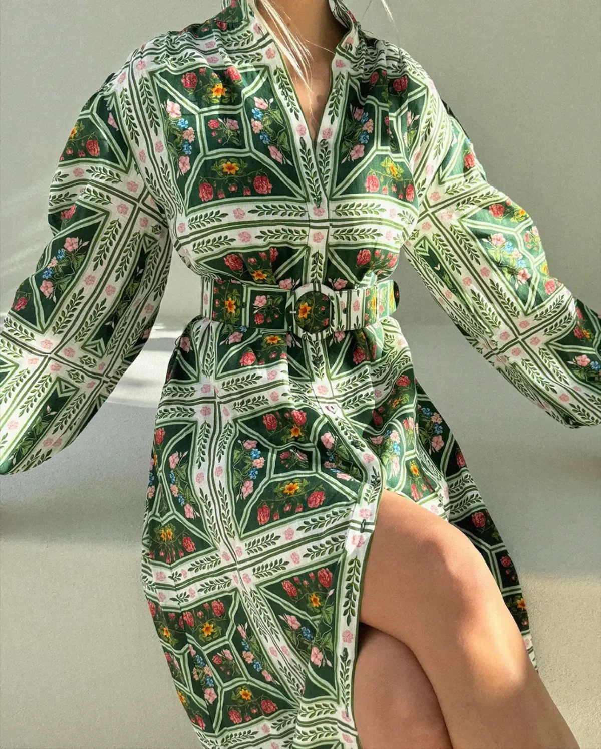 Palm Noosa Noddy Dress Size 14 Flora Tile for rent on The Volte - main image