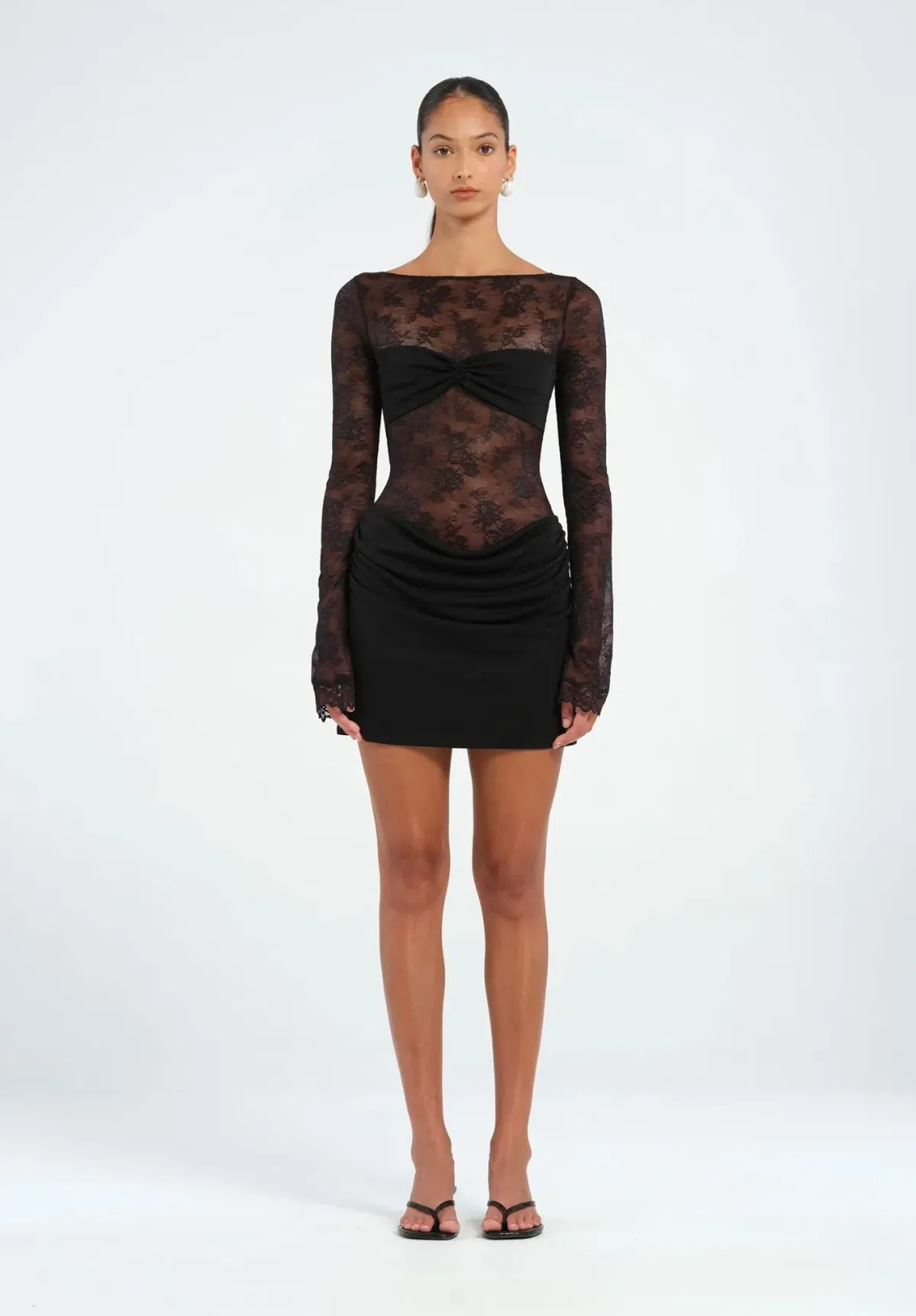 Benni Oskar Mini Dress Black Size 10 for rent on The Volte - main image