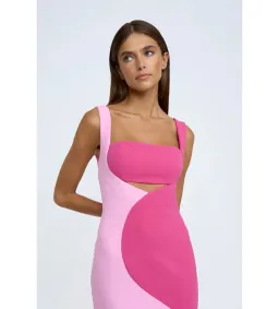 By Johnny Caterina Two Tone Curve Midi Pink Multi Size 6 for rent on The Volte - image 4