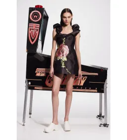 ALÉMAIS Regent Noir Mini Dress size 14 for rent on The Volte - image 1