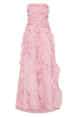 Aje Allairie Gown Chalk Pink Size 12 for rent on The Volte - image 4