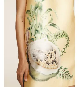 Alemais Sol Satin Crepe Mini Dress Yellow Size 10 for rent on The Volte - image 4