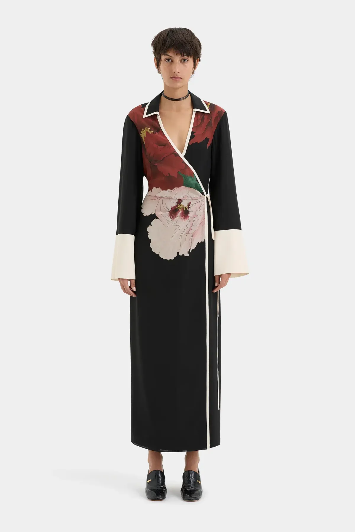 Sir the Label Florian Wrap Shirt Dress Wildflower Floral Size 0 / AU 6 for rent on The Volte - main image