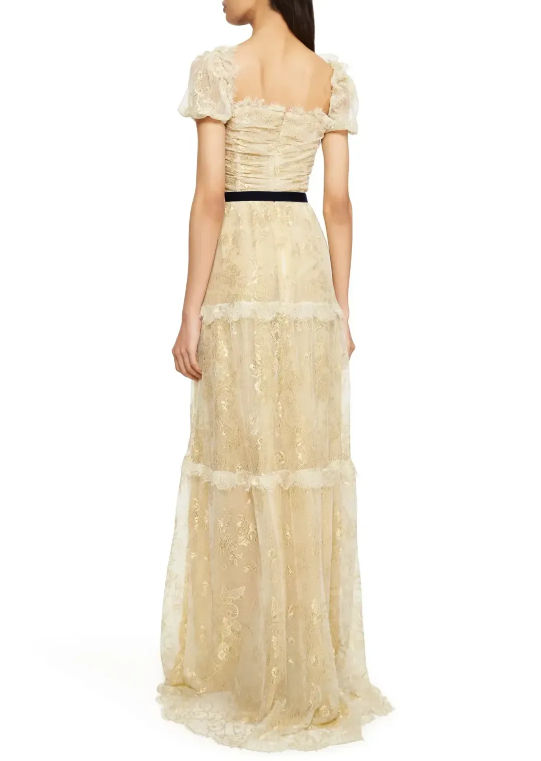 Annie's Ibiza Pip Dress Yellow Metallic Size S/AU 8 for rent on The Volte - main image