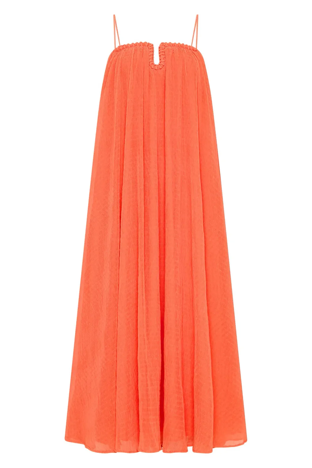 AJE Filigree Sweetheart Midi Dress Sunset Orange Size 8  for rent on The Volte - main image