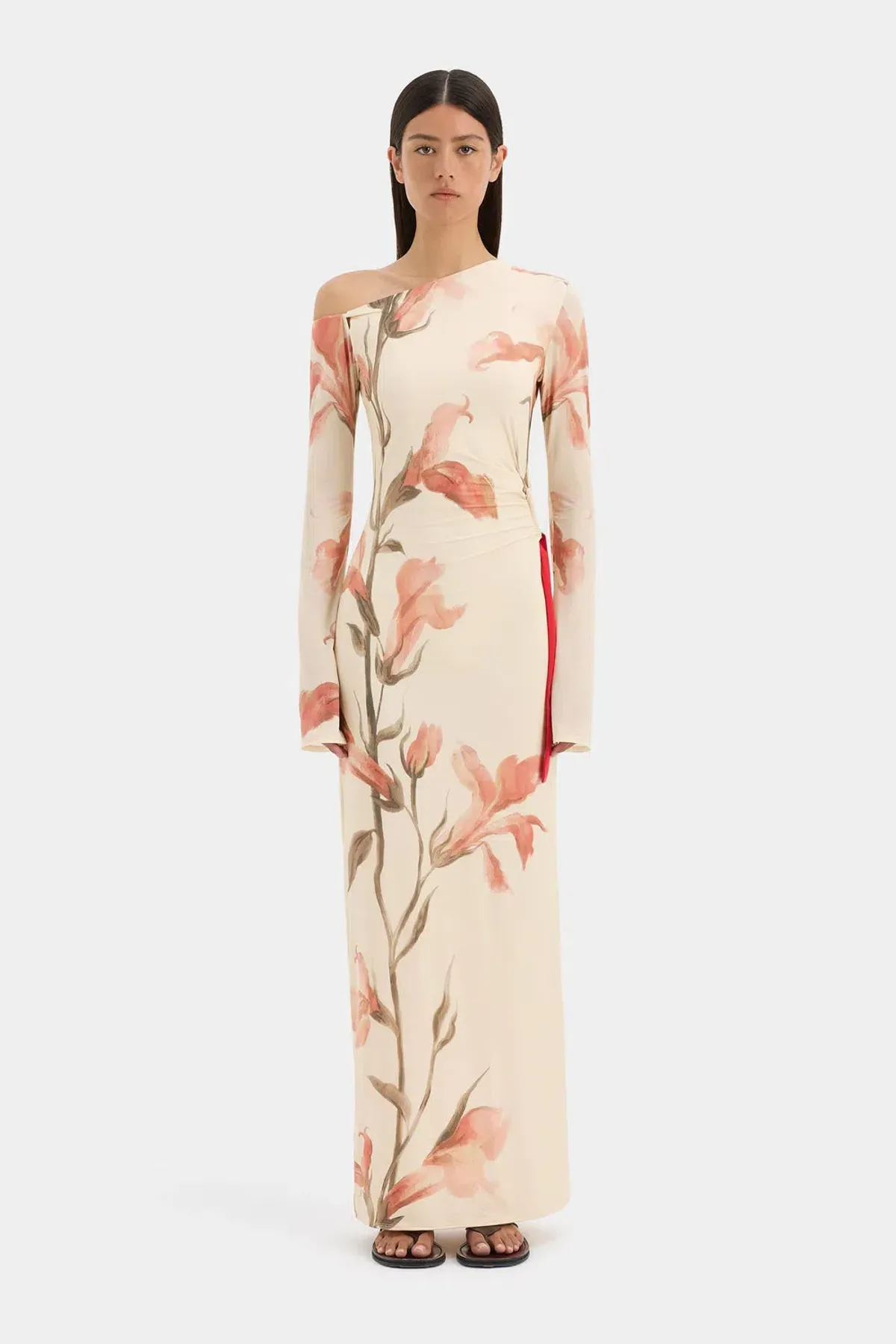 Sir The Label Hana Tie Maxi Dress Cream Size 10 for rent on The Volte - main image