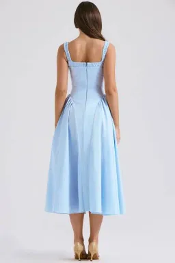 HOUSE OF CB DOROTHY MIDI SUNDRESS ITALIAN AZURE SIZE 6 for rent on The Volte - image 2