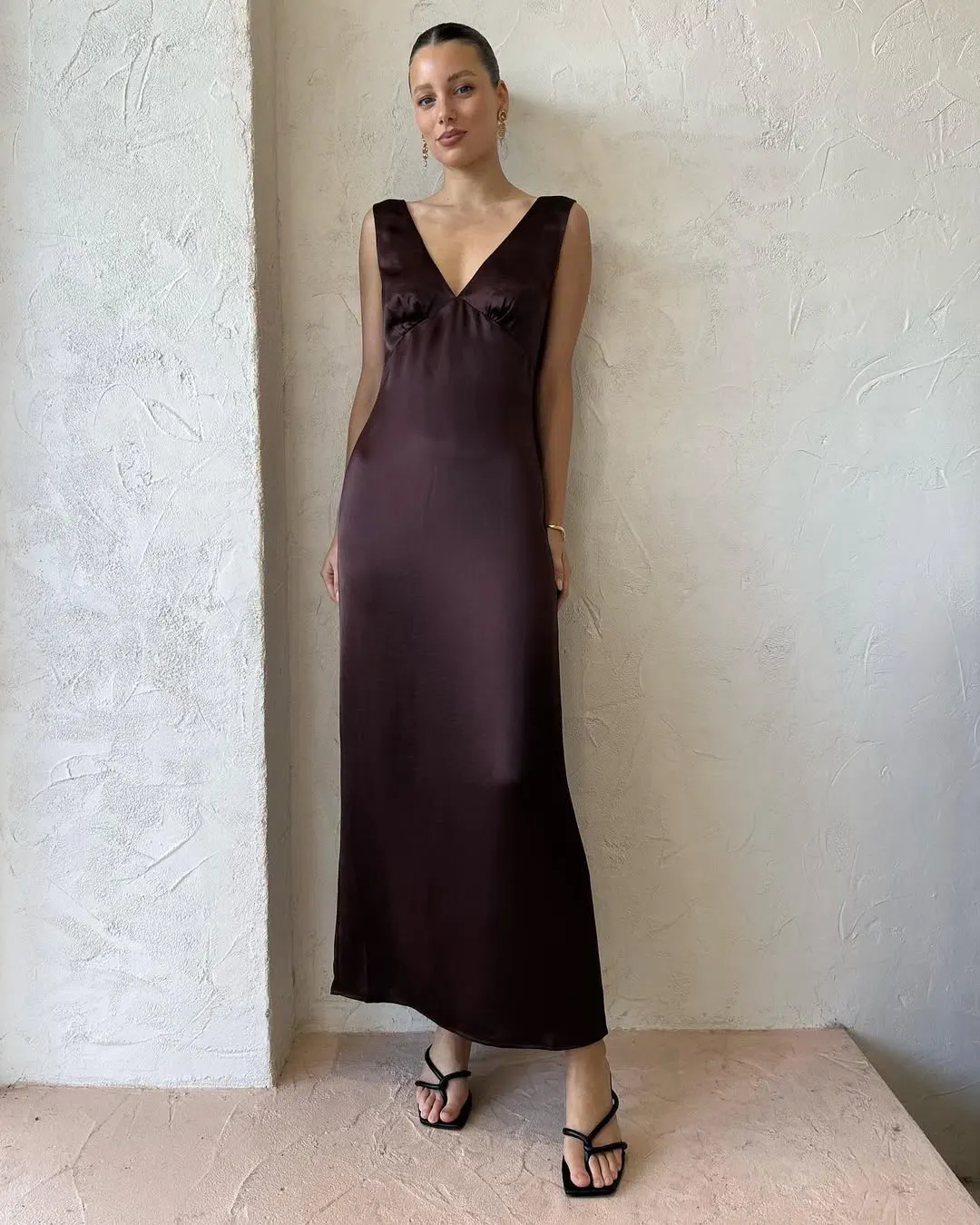 Anna Quan Isabelle Dress Brown Size 10  for rent on The Volte - main image