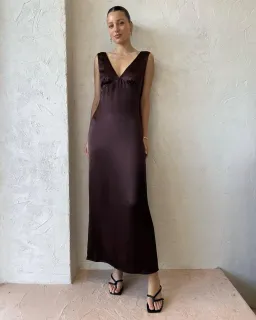 Anna Quan Isabelle Dress Brown Size 10  for rent on The Volte - image 4