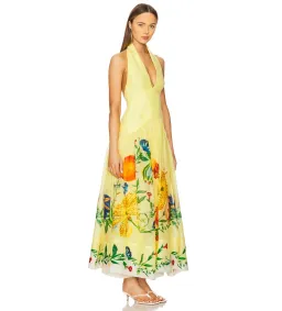 Alemais Dahlia Halter Maxi Dress Gown in Yellow Size  AU 14 for rent on The Volte - image 2