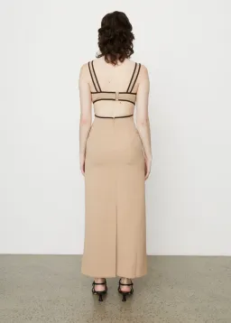 Wynn Hamlyn Burn Out Bodice Dress Beige Size 10 for rent on The Volte - image 5