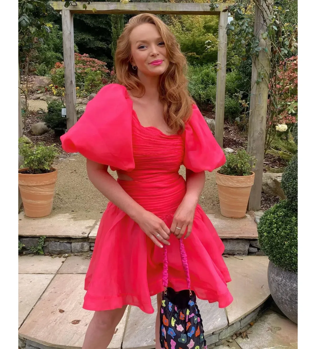  Aje Joan Puff Sleeve Mini Dress Size AU 8 for rent on The Volte - main image